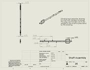 Figure E3: Aluminum shaft, manufacturing drawing