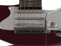 Figure 7:  Prototype 3 in Guitar CAD Rendering (Click to Enlarge)