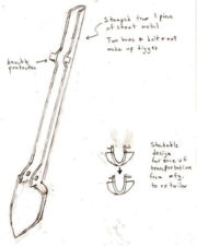 Figure 3.5.1:Illustration of Concept 1, showing the application of telescoping handles