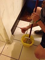 Step 5: Put mop in bucket