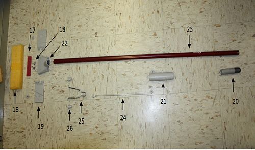 Figure 4: Exploded view of folding mop