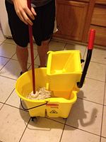 Step 4: Put mop in bucket