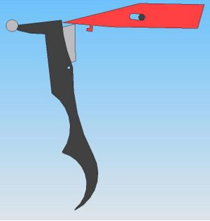 Figure 3.  Paintball gun trigger mechanism released.