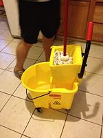 Step 5: Mover mop to wringer