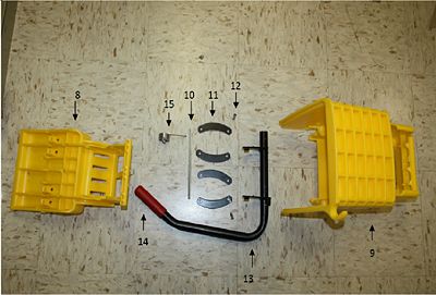 Figure 3: Exploded view of wringer sub-assembly